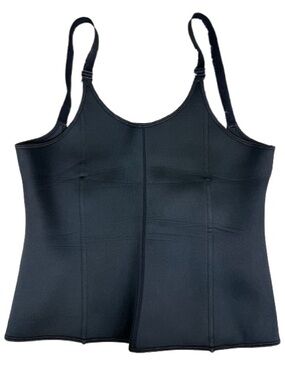 Black Neoprene Waist Trainer Compression Shapewear Tank Camisol Corset 3XL NEW
